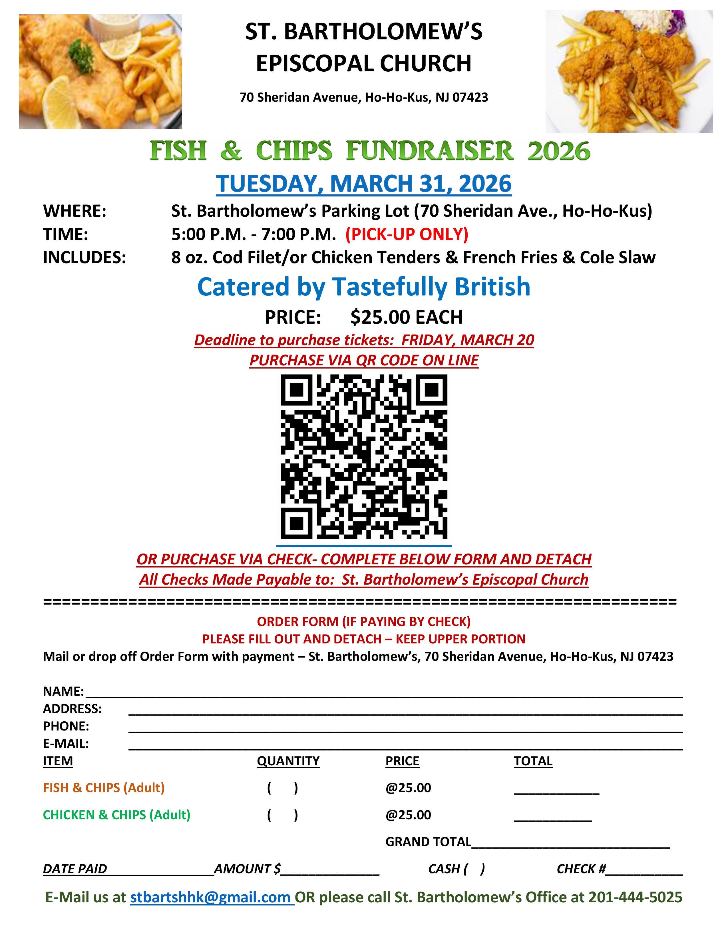 Fish and Chips Grab and Go Event