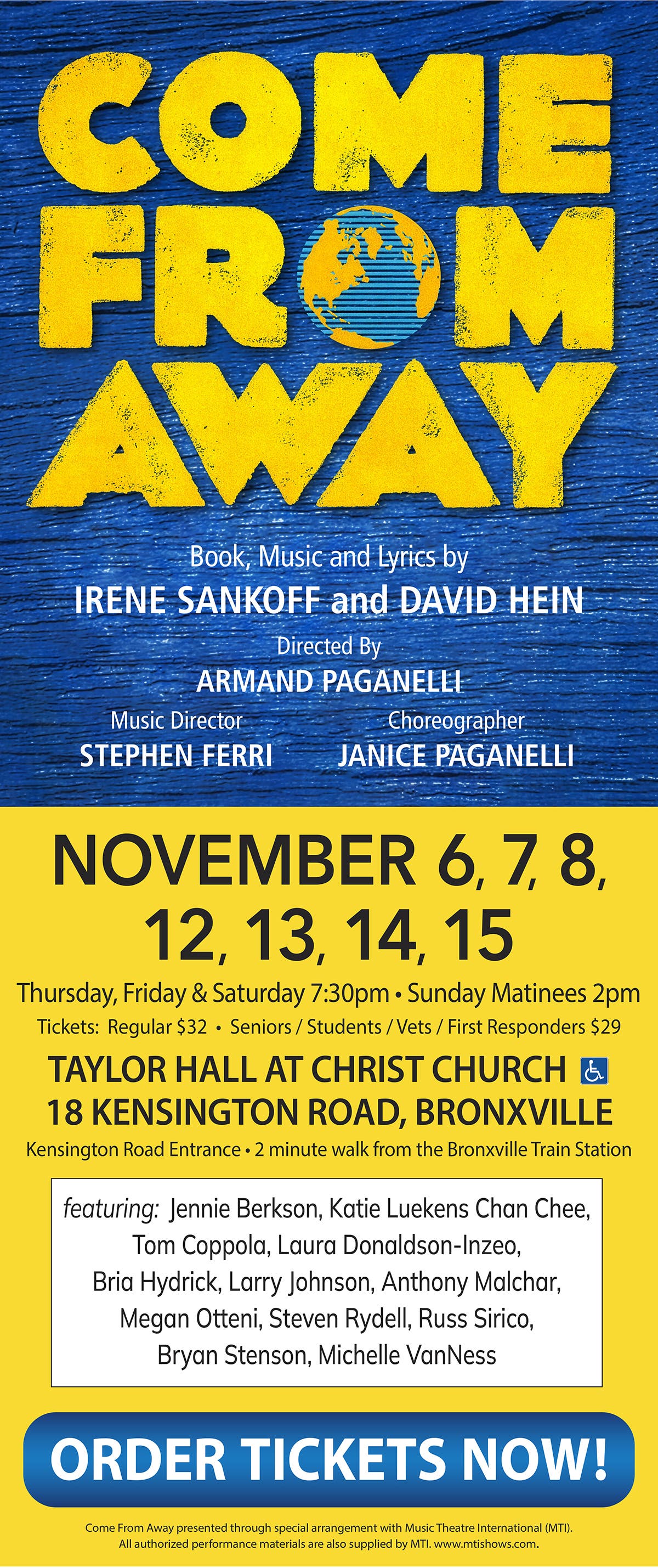 Actors Conservatory Theatre presents Come From Away!