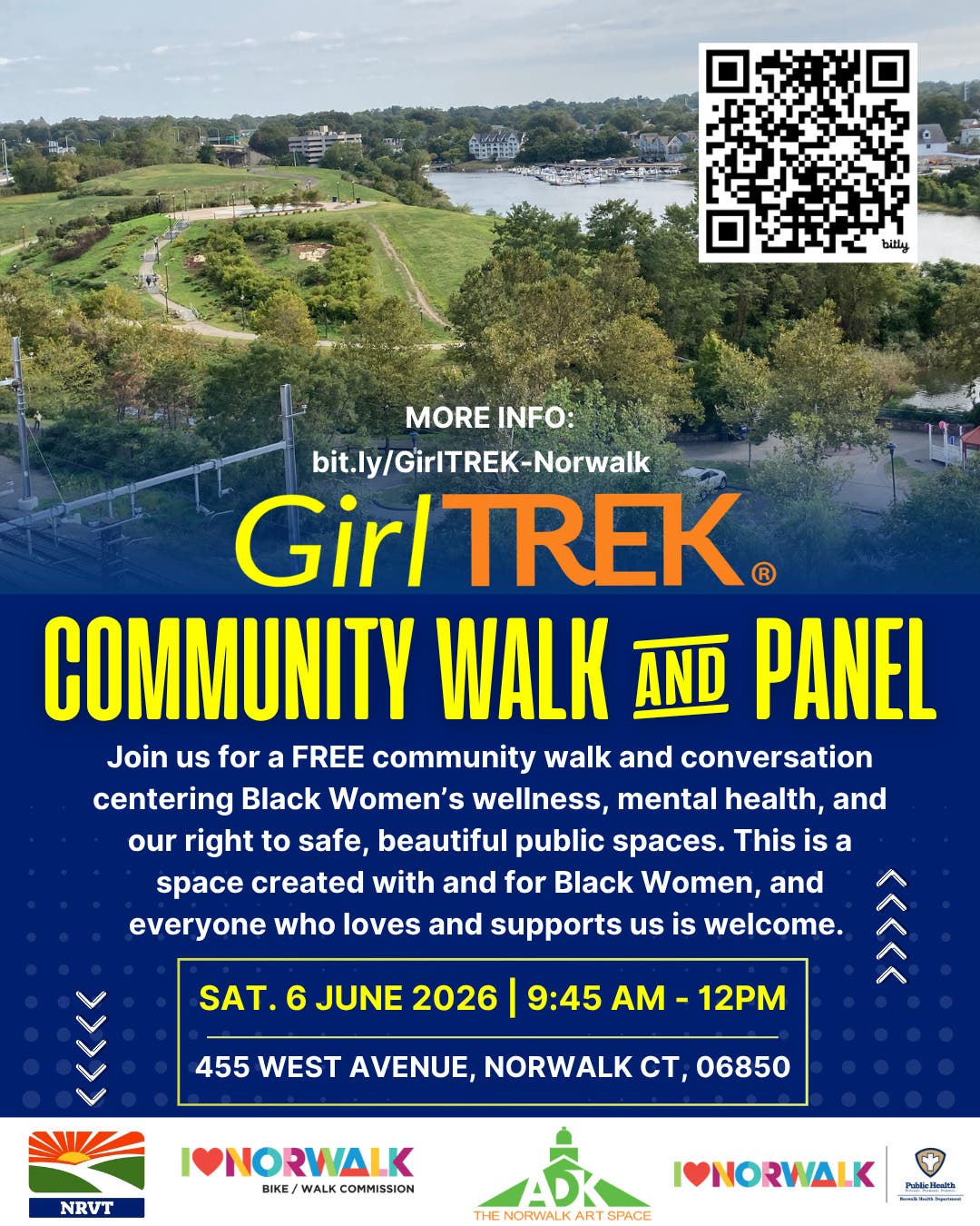 GirlTREK Community Walk & Panel hosted by Norwalk Bike/Walk Commission