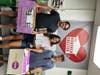 L to R: Jonathan Ellis, Naomi Dym, and Eli Levenfeld delivering meals to the Hoboken Shelter earlier this year 