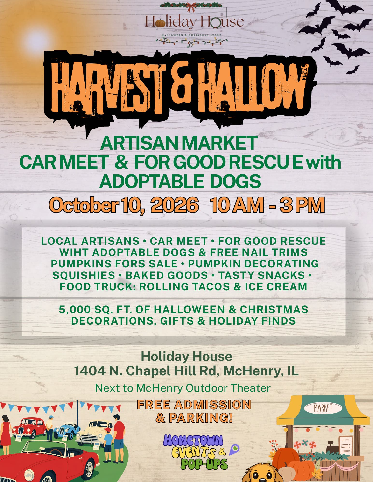 Harvest & Hallow Artisan Market, Car Meet & Adoptable Dogs
