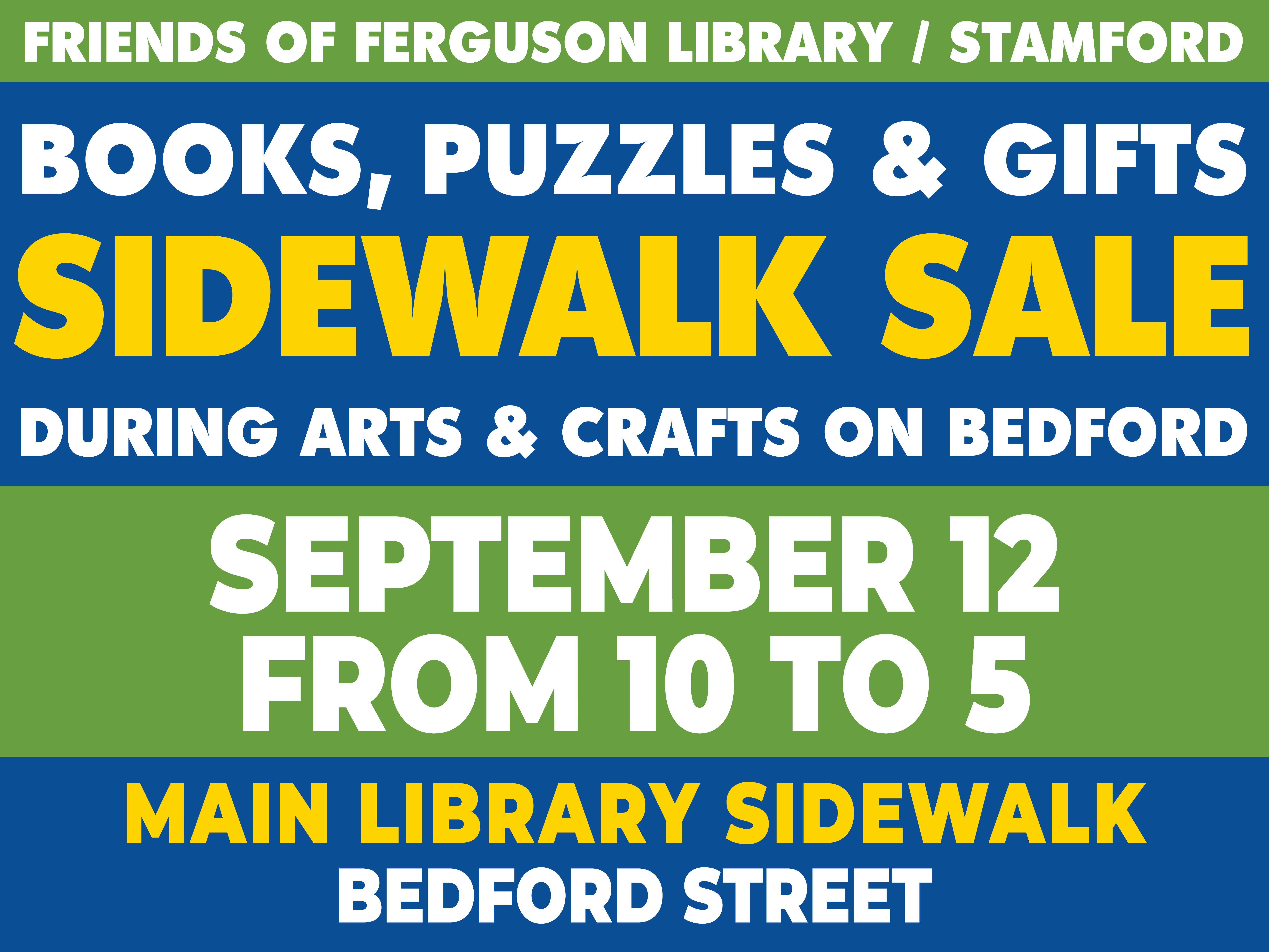 Friends of Ferguson Library Book Shop Sidewalk Sale