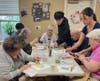 Group of residents and students watercolor.
