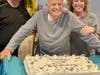 All smiles with this enormous cake for enormous milestone! 