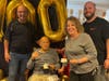 Stanley and family enjoy the delicious birthday cake!