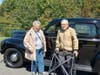 Residents smile with classic car! 