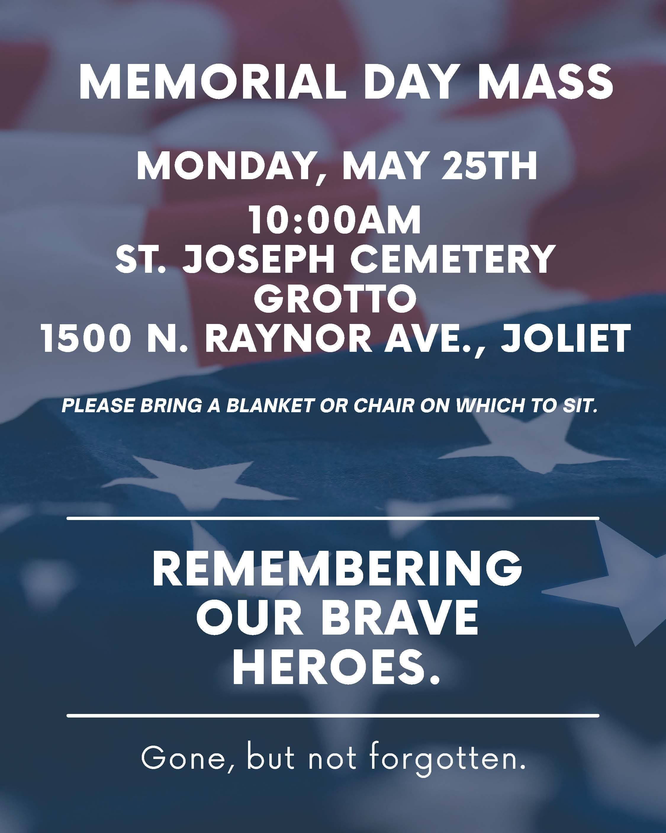 Memorial Day Mass at the St. Joseph Cemetery Grotto