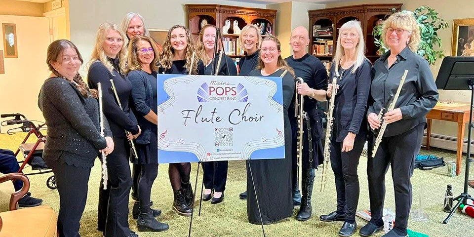 Maine Pops Flute Choir Church Service Participation at St. Nicholas Episcopal Church in Scarborough