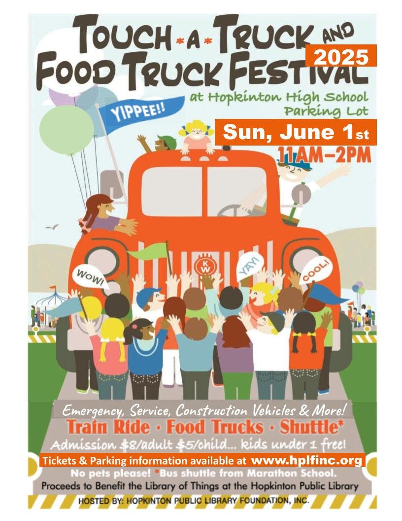 11th Hopkinton Public Library Foundation's Touch A Truck & Food Truck Event