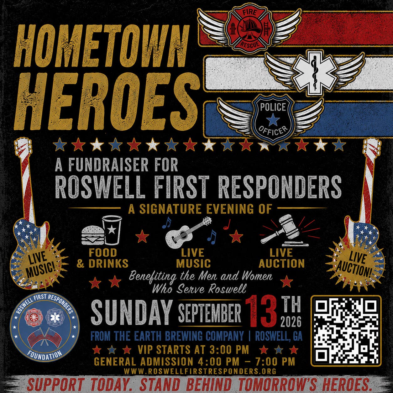 Hometown Heroes w/ Live Music, Top Restaurants, Auction