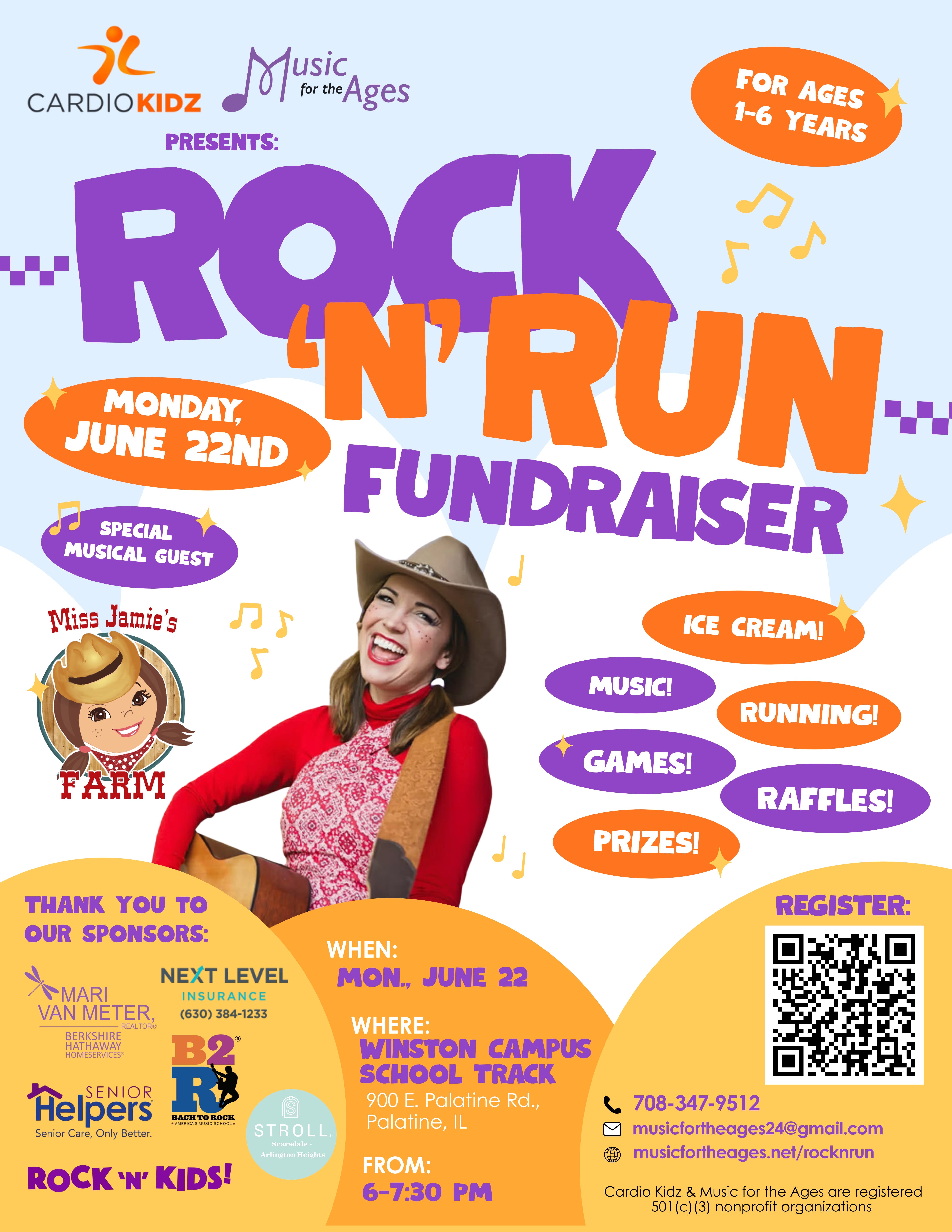 ROCK ‘n’ RUN Fundraiser with special guest Miss Jamie's Farm