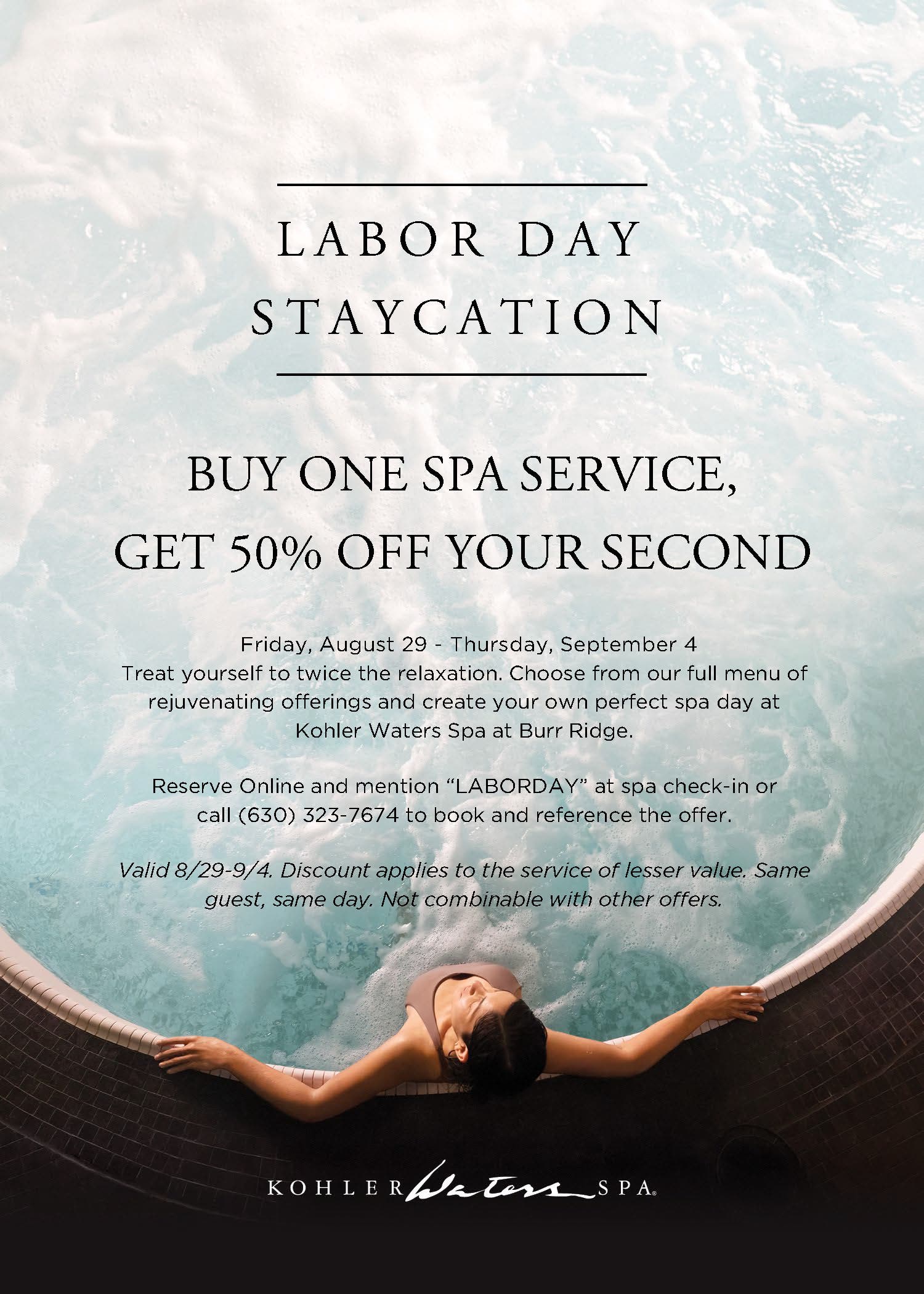 KOHLER WATERS SPA  LABOR DAY STAYCATION, August 29th-September4th!-S