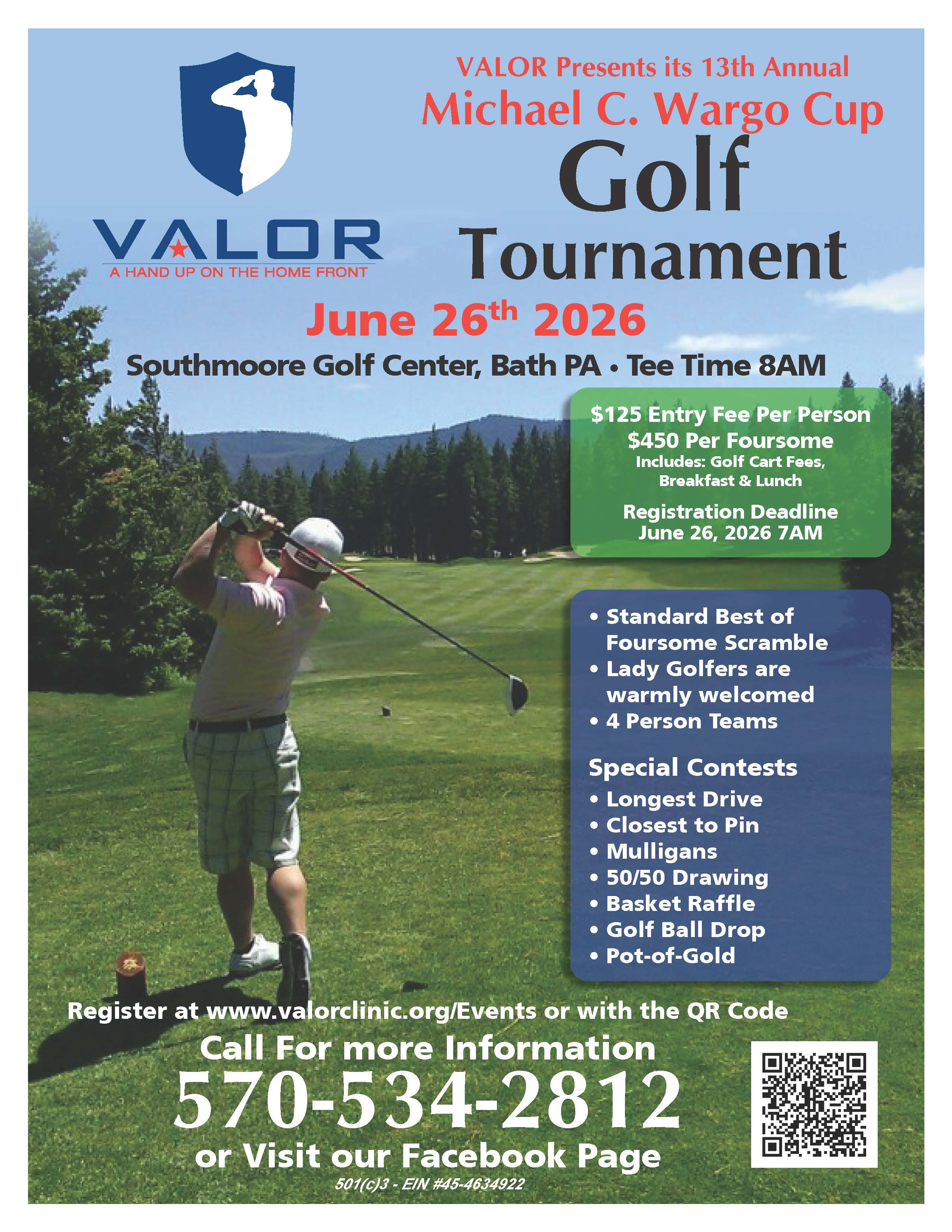 13th Annual Michael C. Wargo Cup Golf Tournament - VALOR Clinic