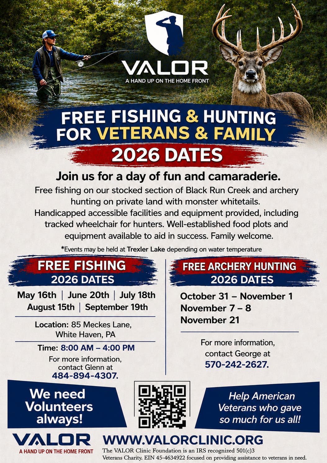 Veterans Deer Hunting - November 7th - 8th, 2026