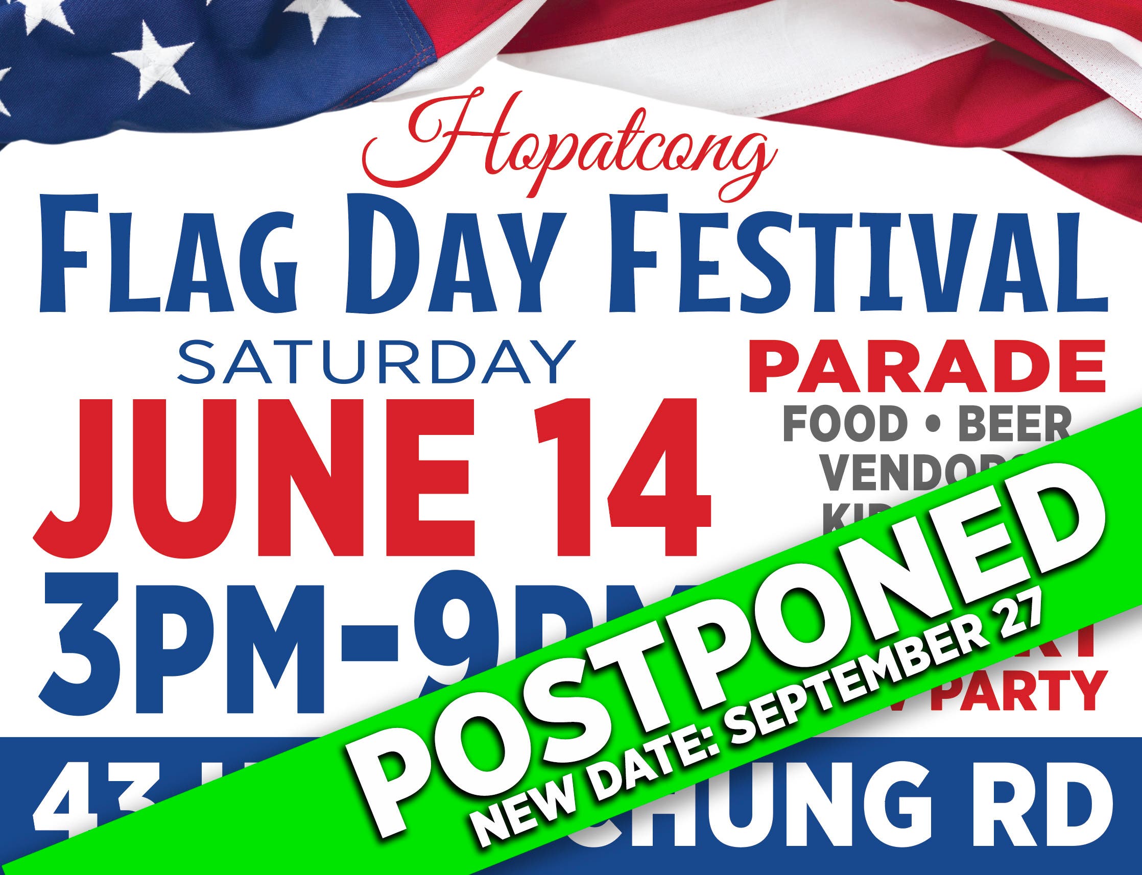 POSTPONED - 2nd Annual Hopatcong Flag Day Parade & Festival