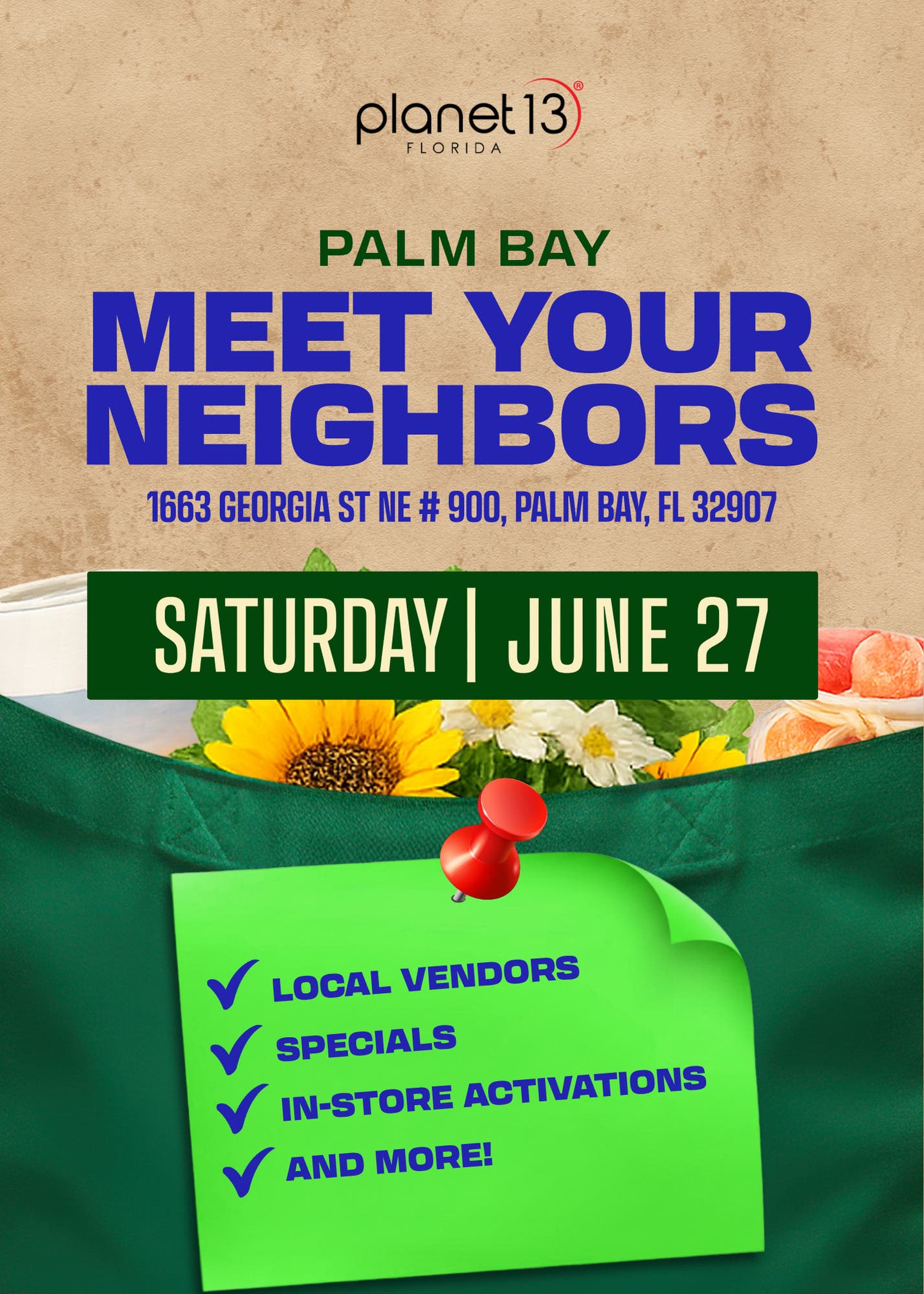 Jun 27 | Meet Your Neighbors - Planet 13 Palm Bay | Palm Bay, FL Patch