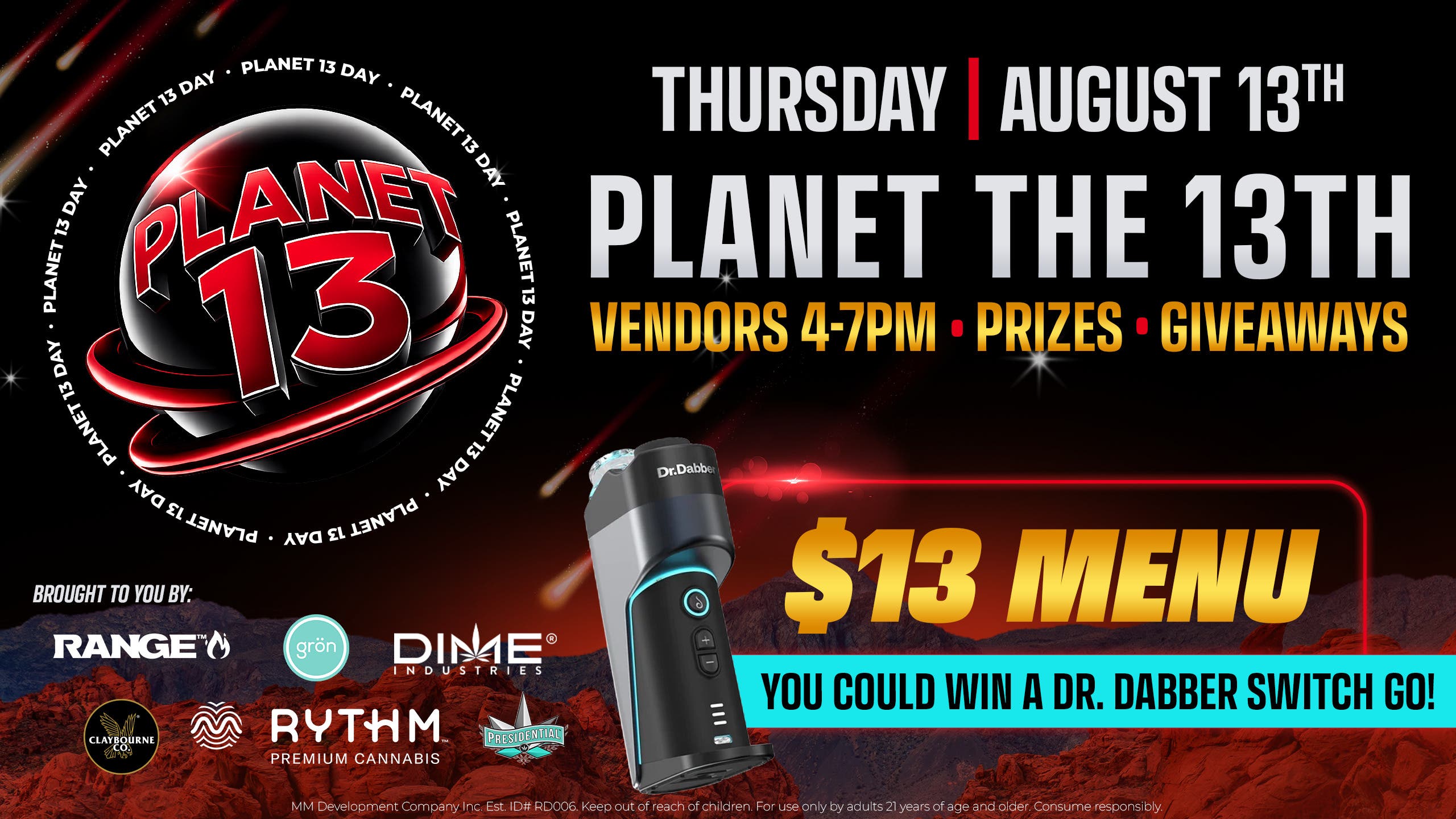 Planet The 13th Day! - Thursday 8/13