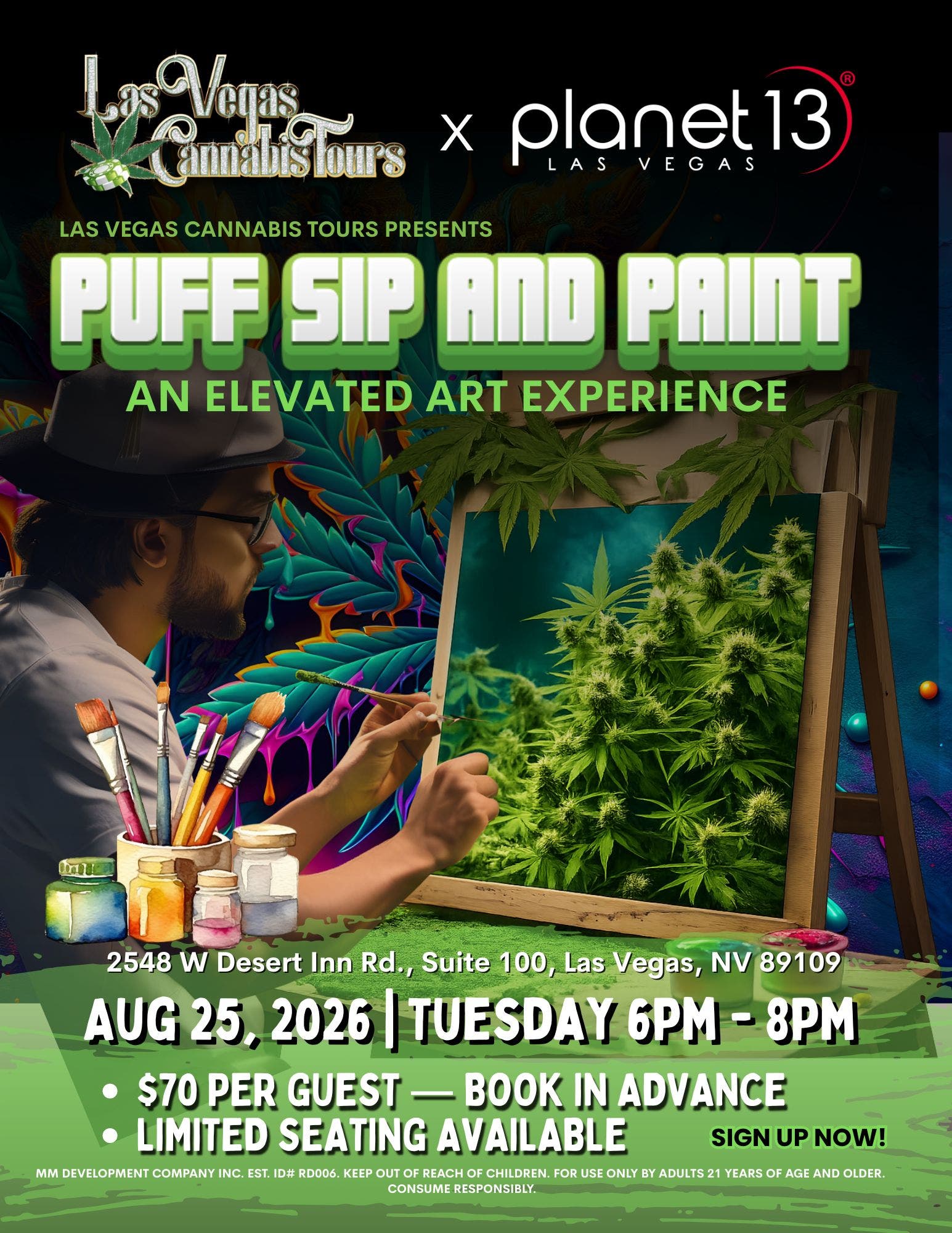 Puff Sip and Paint: An Elevated Art Experience at Planet 13