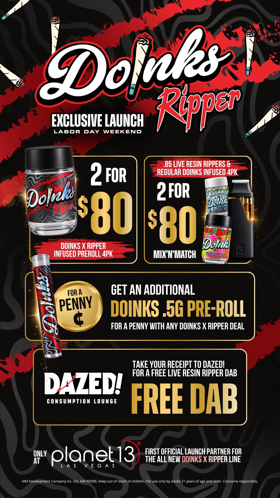 Labor Day Weekend Doinks Launch at Planet 13!