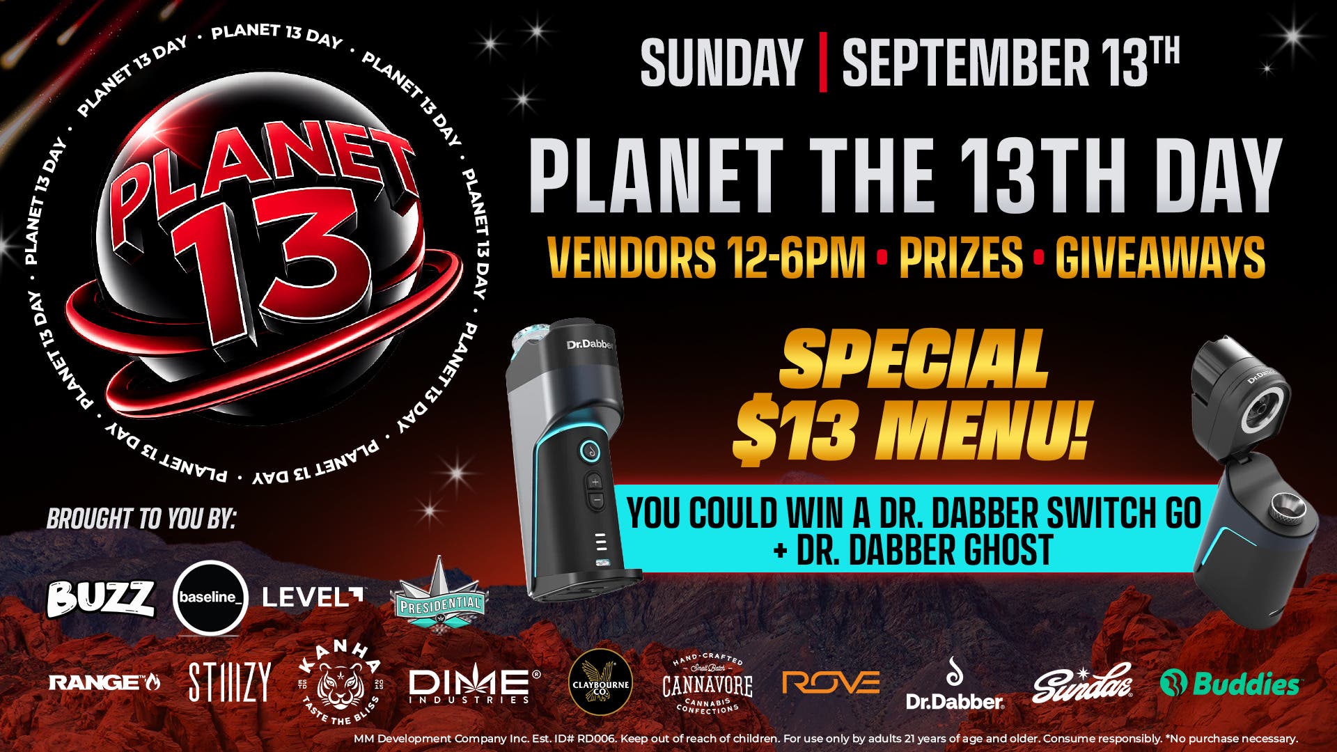 Planet the 13th Day this Sunday September 13!