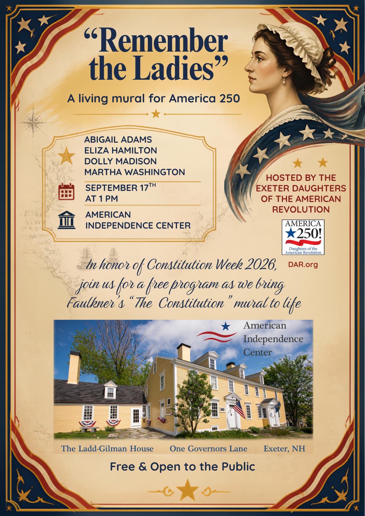 "Remember the Ladies" Living Mural for America 250