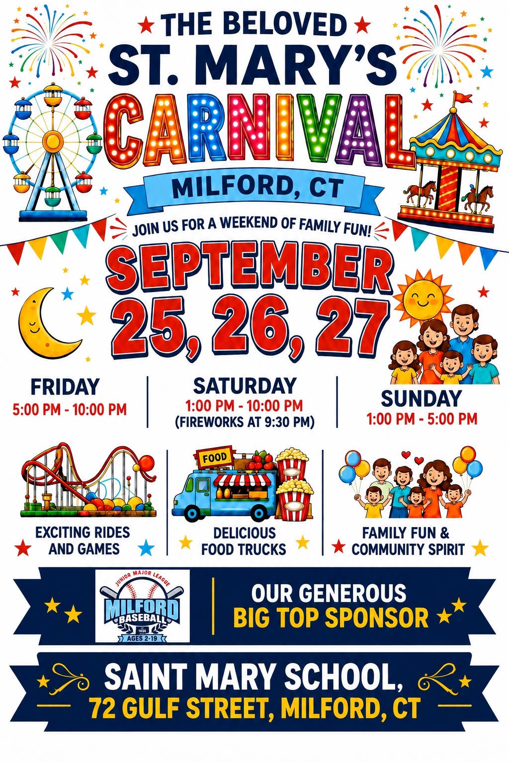 St. Mary's Carnival Returns to Milford September 25–27