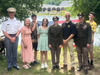 From left to right: James Conti, Jeanne Courtright, Mitchell Courtright, Miranda Courtright, Mackenzie Courtright, Gregory Courtright, COL Melnyk, Matthew Courtright