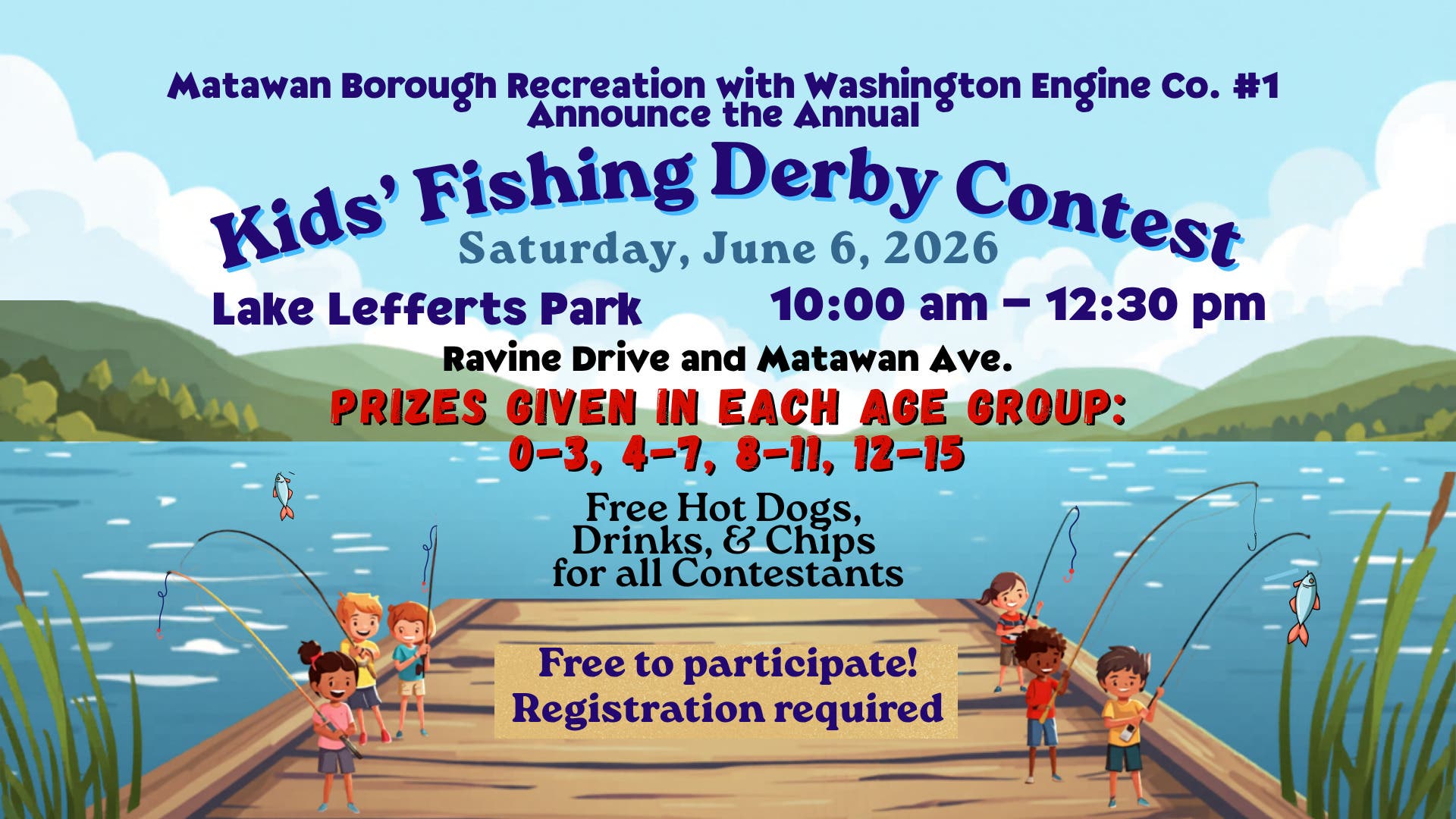 Matawan Borough Annual Kids Fishing Derby & BBQ