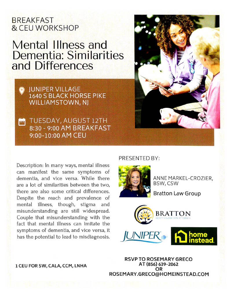 Breakfast & CEU Workshop at Juniper Village at Williamstown