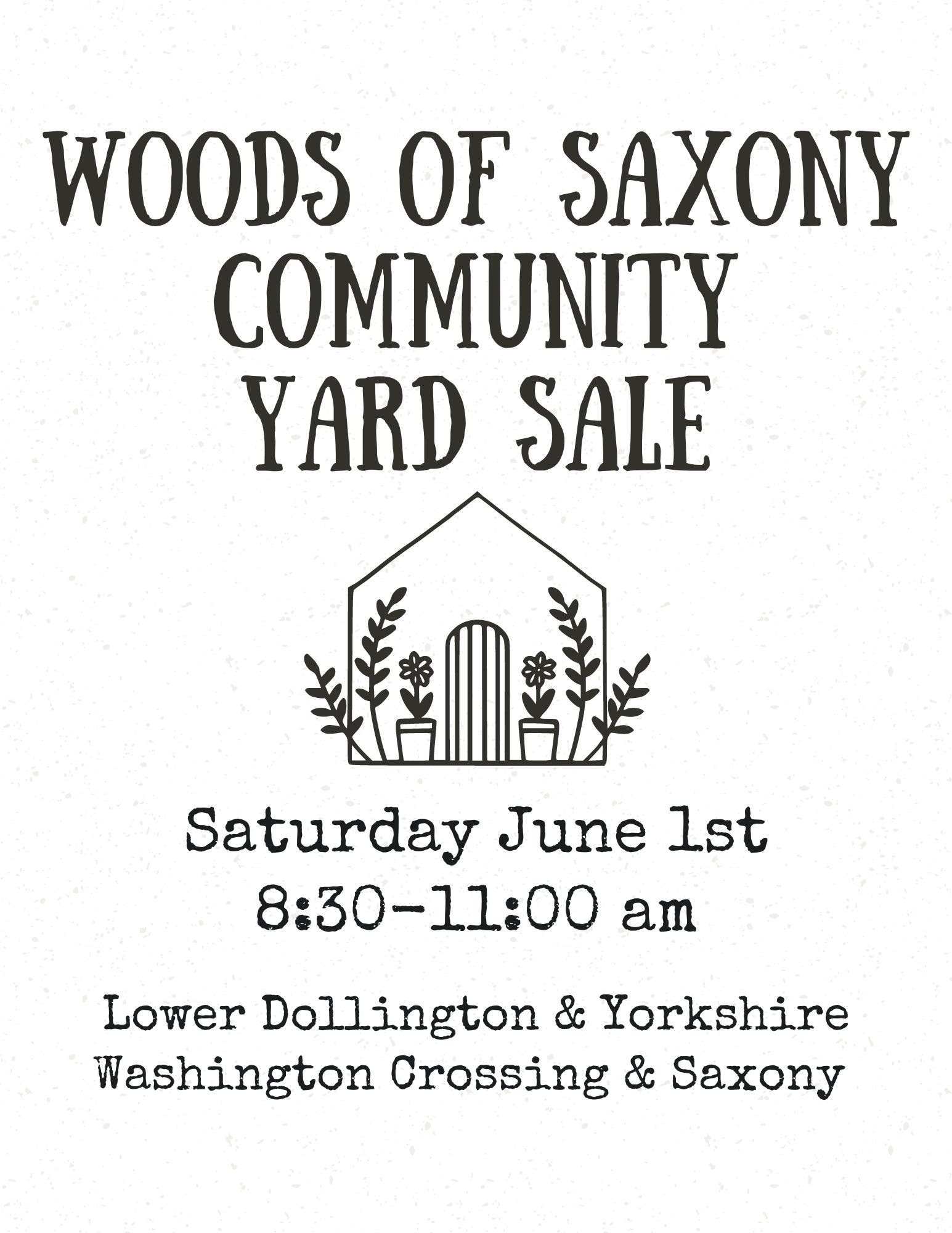 Jun 1 Woods of Saxony Community Yard Sale Newtown, PA Patch