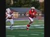 Austin Barber breaks into the open field for one of his three catches for 68 yards in DeMatha's season-opening 35-14 victory over Spalding. The win tied the Stags' record for consecutive wins with 22. 