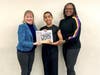 l-r: Metropolitan Ballet Company Board President June Hines, Balaurol Prize recipient Melecio Amaro, and parent Ramona Amaro.