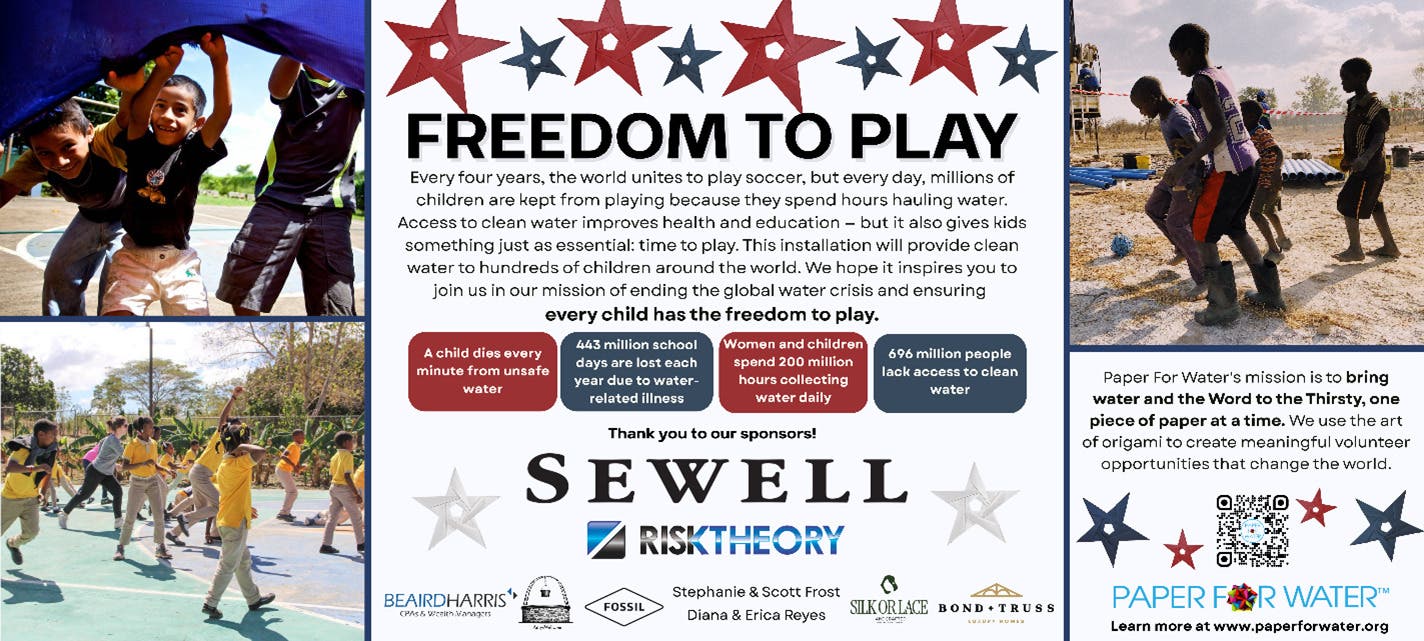 Paper for Water Gallery Wall at Galleria Dallas 