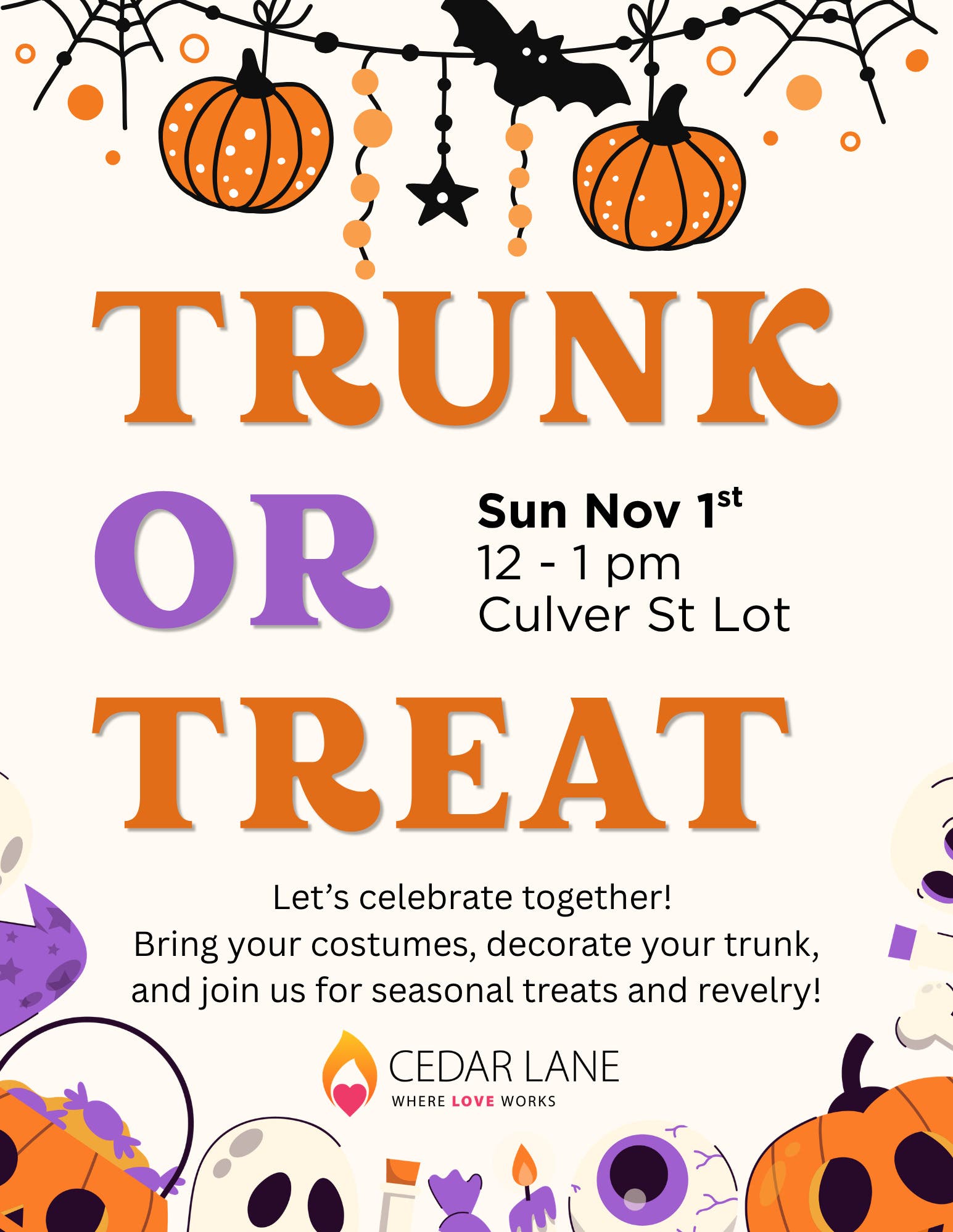 Trunk or Treat for Community at Cedar Lane