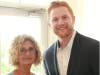 CHN Peer Mentor Jeremy Kaye (right) receives the 2024 Michael Kzirian Flame of Courage Award from Lorrie Losapio (left), the wife of CHN's late friend and Trustee, Michael Kzirian.