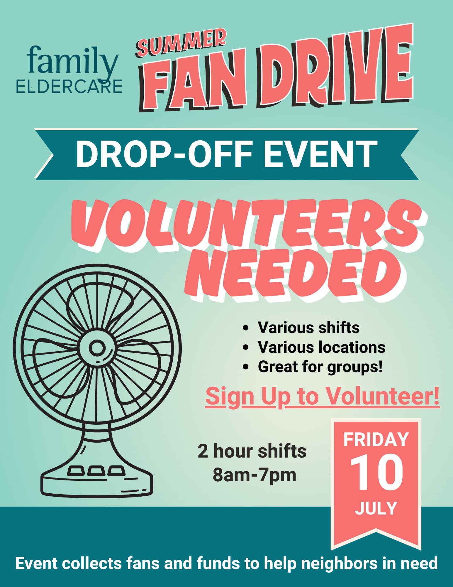 Summer Fan Drive Drop-Off Event