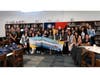 The New Taipei educators and local dignitaries.