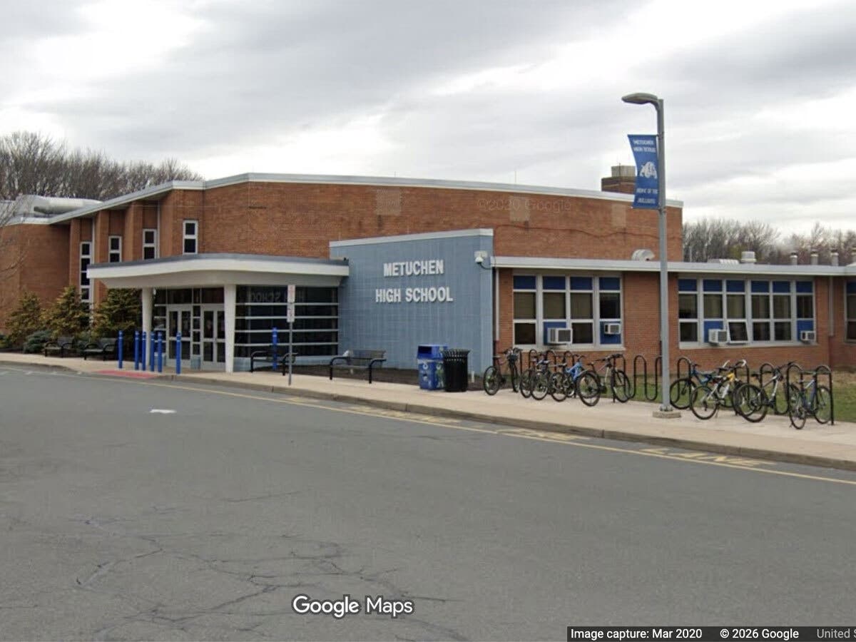 Metuchen High School at 400 Grove Avenue, Metuchen.