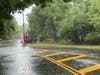 A flooded road in Ocean Township, NJ.