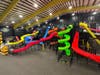 Slides inside Slick City Action Park.