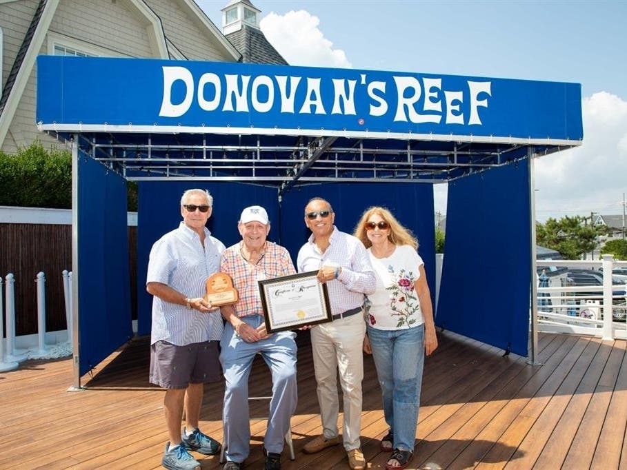 The Monmouth County Board of County Commissioners, through the Open for Business in Monmouth initiative, congratulated the owners of Donovan’s Reef as the business celebrates its 50th anniversary during August 2026.