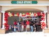 The ribbon-cutting ceremony for the new Cold Stone.
