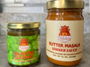 Nikki's Rasoi Cilantro Chutney and Butter Masala Simmer Sauce.