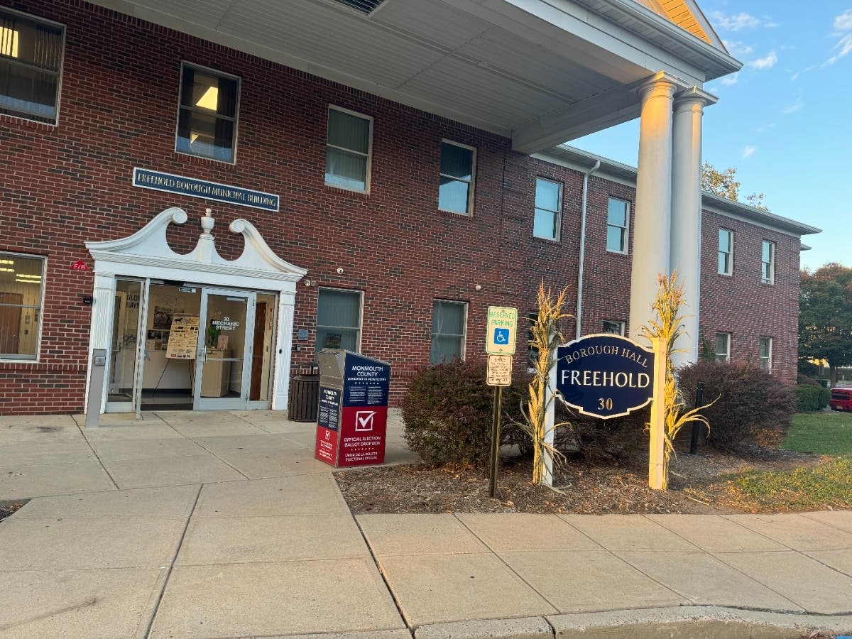 Freehold Borough Hall, located at 30 Mechanic Street.