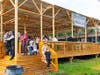 The 5,000-square-foot sukkah at SukkahFest.