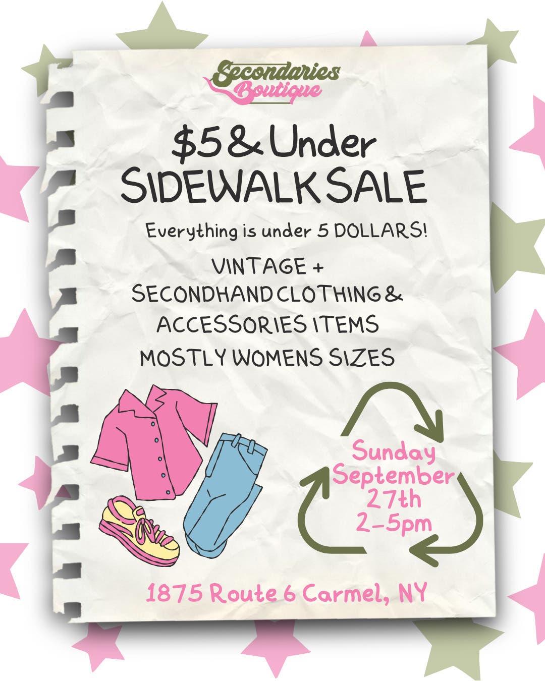 $5 & Under Sidewalk Sale!