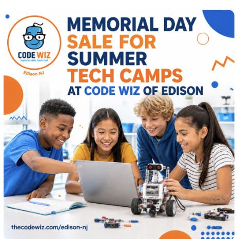 Memorial Day Sale - Summer Tech Camps @Code Wiz of Edison