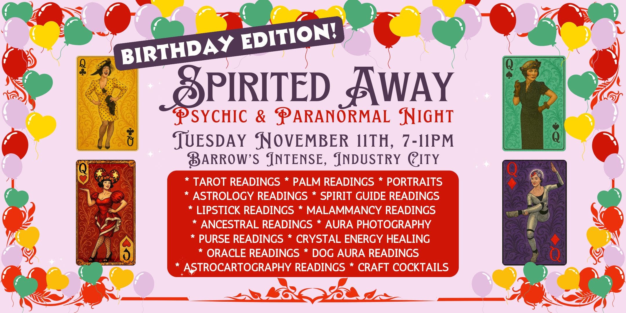 Spirited Away Psychic & Paranormal Night Birthday Edition!