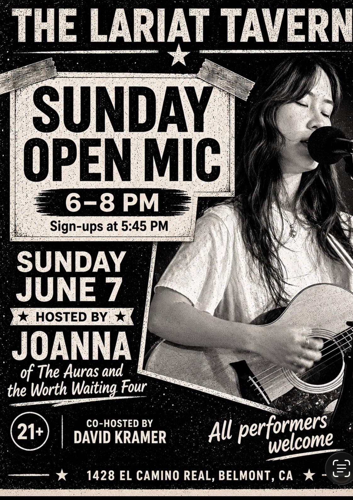 Sunday Open Mic Hosted By Joanna