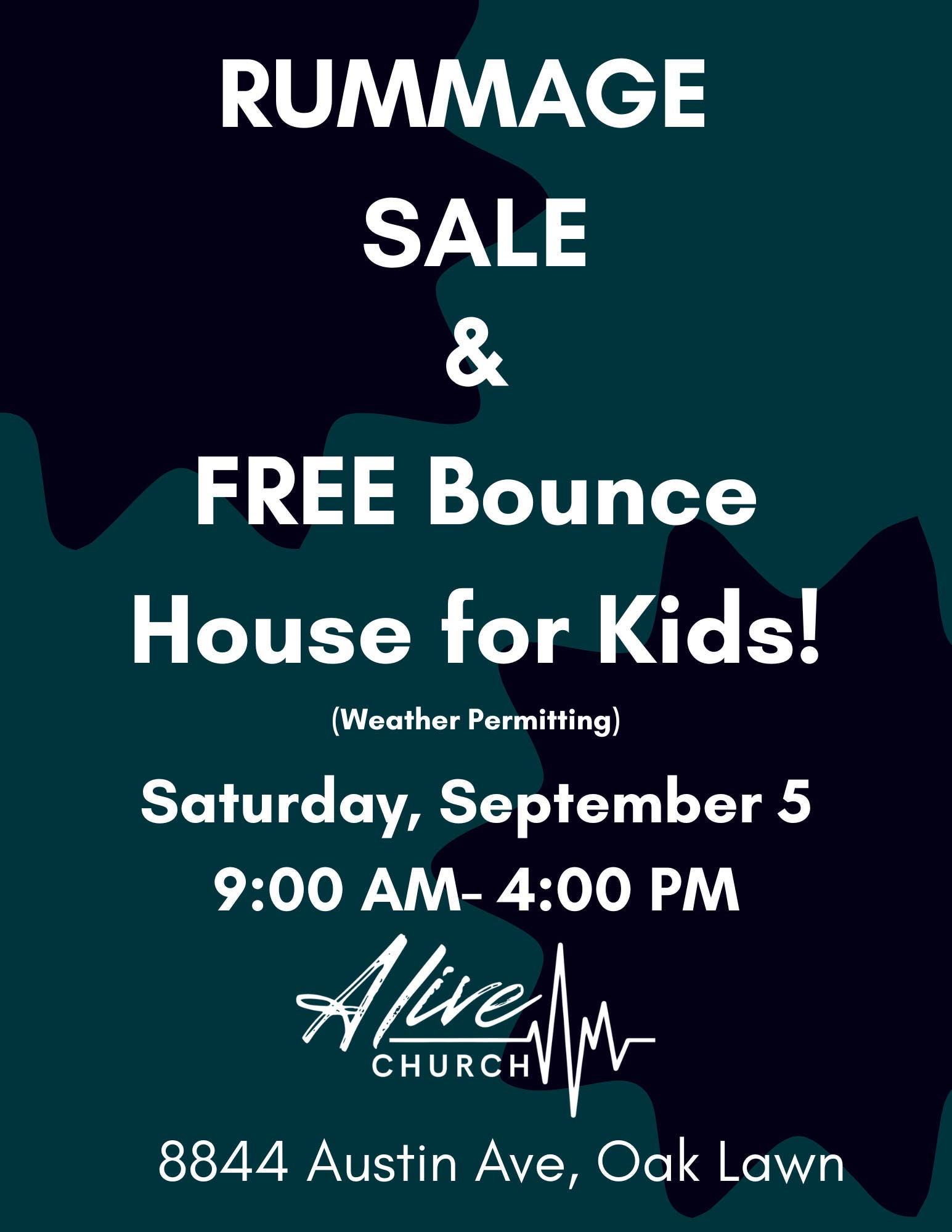 Rummage Sale & Free Bounce House For Kids!